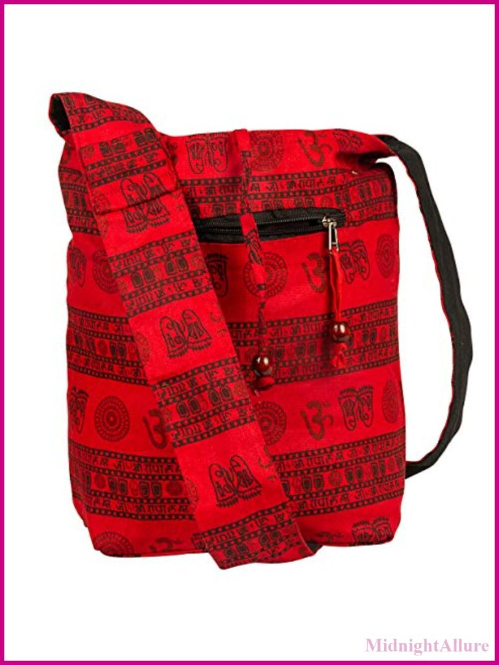 Handmade Canvas Hobo Bag Large Messenger Crossbody Om Symbol